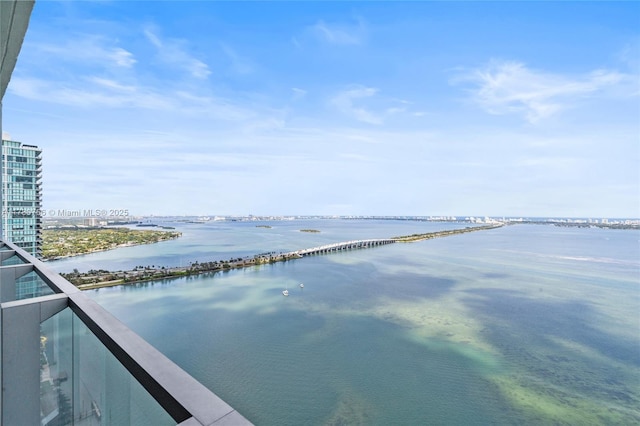 property view of water featuring a city view