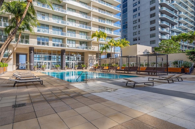 3470 E Coast Ave Unit H2601, Miami, FL 33137 - community pool featuring a patio area