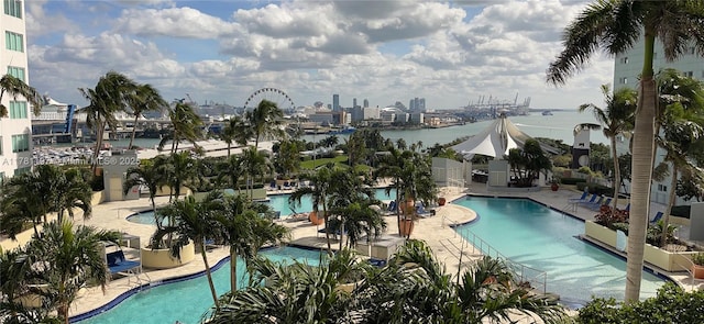 253 NE 2nd St Unit 1003, Miami, FL 33132 - community pool featuring a patio