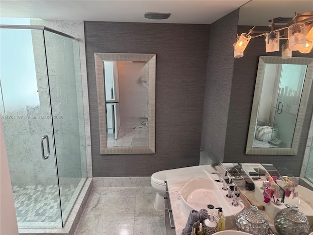 253 NE 2nd St Unit 1003, Miami, FL 33132 - bathroom with a shower stall and vanity