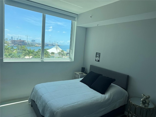 253 NE 2nd St Unit 1003, Miami, FL 33132 - bedroom with a view of city and tile patterned flooring