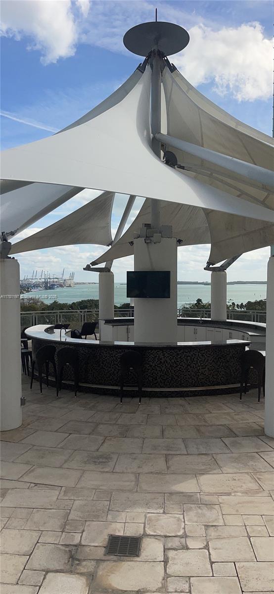 253 NE 2nd St Unit 1003, Miami, FL 33132 - view of patio / terrace featuring a gazebo