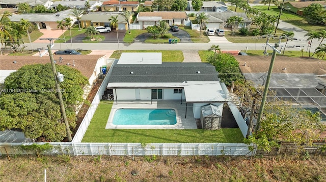 bird's eye view featuring a residential view