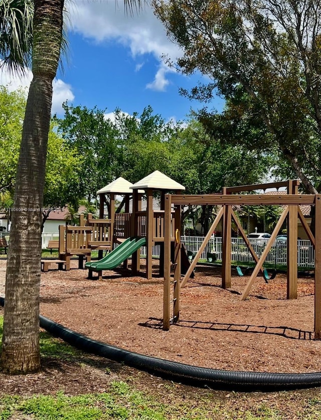 view of community jungle gym