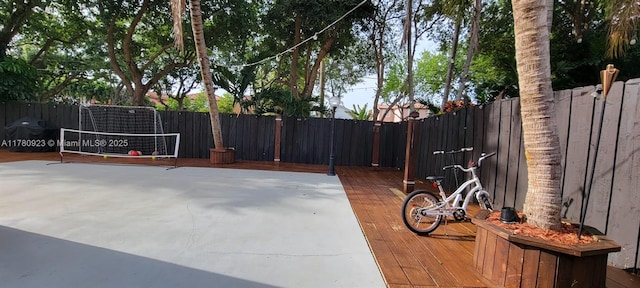 view of patio featuring a fenced backyard