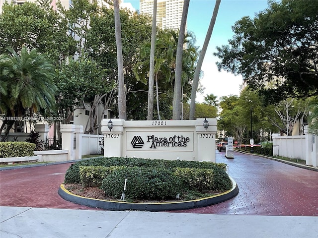 17011 N Bay Rd Unit 701, Sunny Isles Beach, FL 33160 - community / neighborhood sign featuring fence