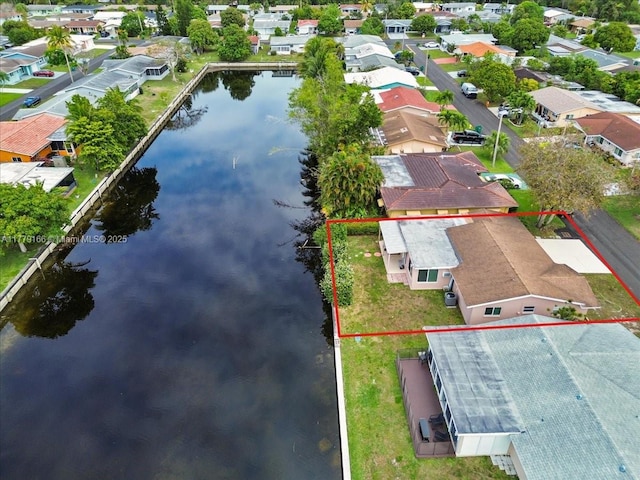 6001 NW 67th Ave, Tamarac, FL 33321 - bird's eye view featuring a residential view and a water view