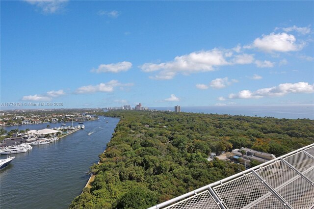 2800 E Sunrise Blvd Unit 14B, Fort Lauderdale, FL 33304 - bird's eye view with a water view and a view of city
