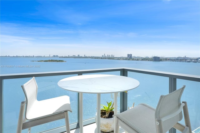 788 NE 23rd St Unit 1001, Miami, FL 33137 - balcony featuring a water view and a city view