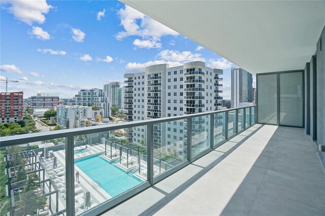 788 NE 23rd St Unit 1001, Miami, FL 33137 - balcony with a city view and view of pool