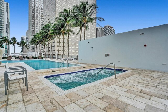 325 S Biscayne Blvd Unit 2519, Miami, FL 33131 - pool with a patio and a view of city