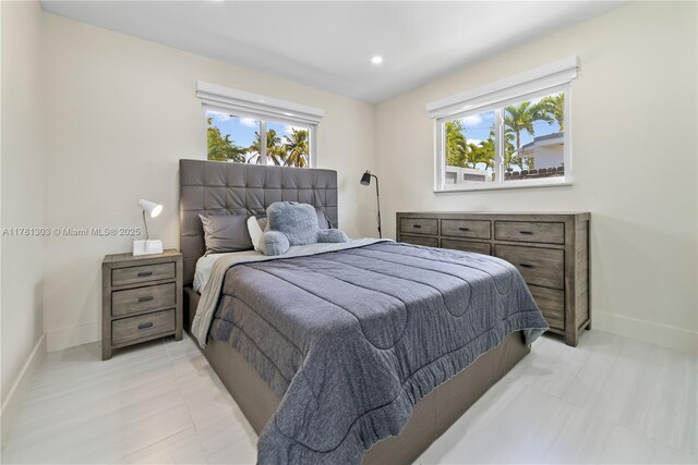 5020 SW 92nd Ave, Miami, FL 33165 - bedroom featuring baseboards, multiple windows, and recessed lighting