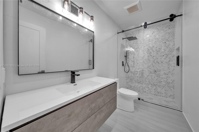 5020 SW 92nd Ave, Miami, FL 33165 - bathroom with a stall shower, toilet, and vanity