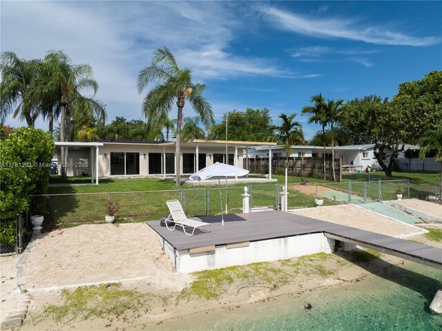 5020 SW 92nd Ave, Miami, FL 33165 - rear view of property with a wooden deck
