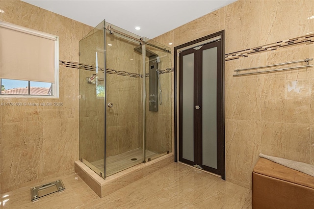 1094 Redwood St ., Unit Hollywood, FL 33019 - full bath featuring tile walls and a stall shower