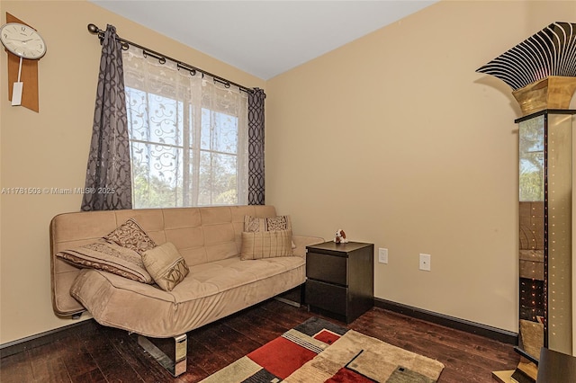 1094 Redwood St ., Unit Hollywood, FL 33019 - living area with baseboards and hardwood / wood-style flooring