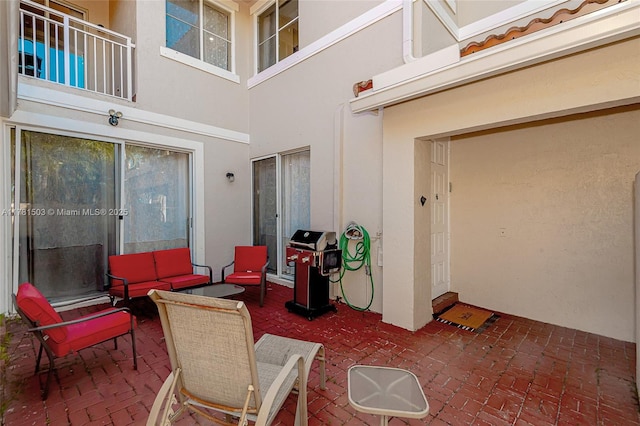 1094 Redwood St ., Unit Hollywood, FL 33019 - view of patio / terrace with outdoor lounge area