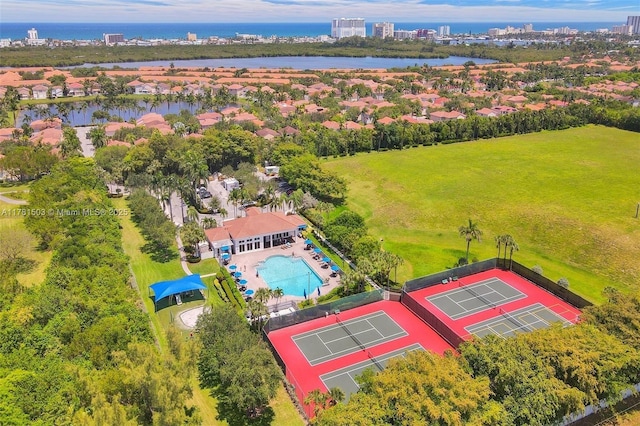 1094 Redwood St ., Unit Hollywood, FL 33019 - bird's eye view featuring a water view