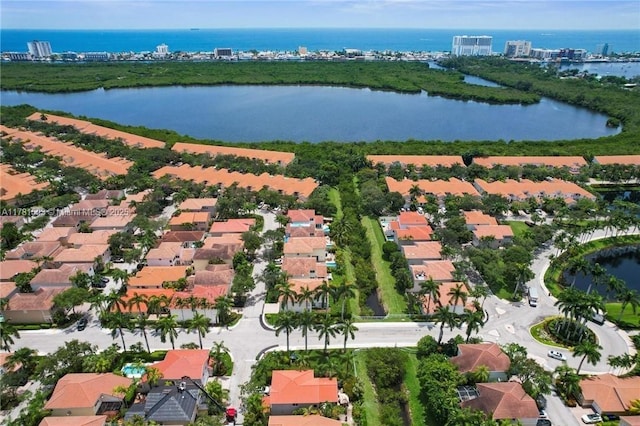 1094 Redwood St ., Unit Hollywood, FL 33019 - bird's eye view featuring a water view