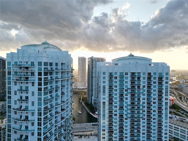 view of city featuring a water view
