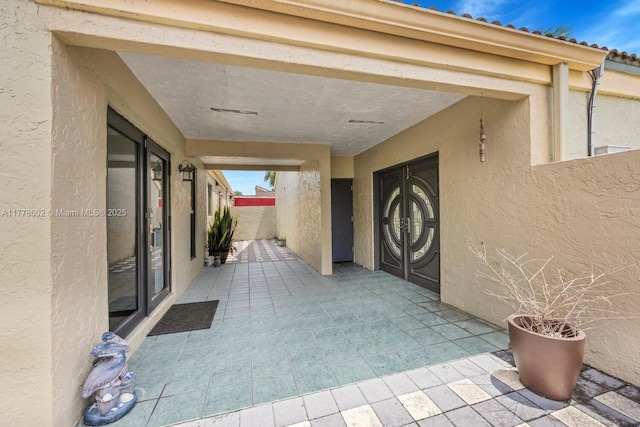 view of patio with fence