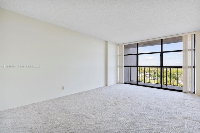 600 Parkview Dr Unit 625, Hallandale Beach, FL 33009 - carpeted spare room with expansive windows and a textured ceiling