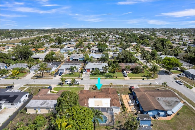 drone / aerial view featuring a residential view