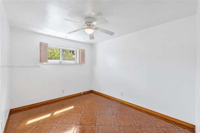 5300 Adams St, Hollywood, FL 33021 - empty room with a ceiling fan and baseboards