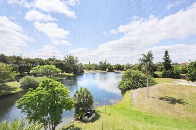 view of water feature