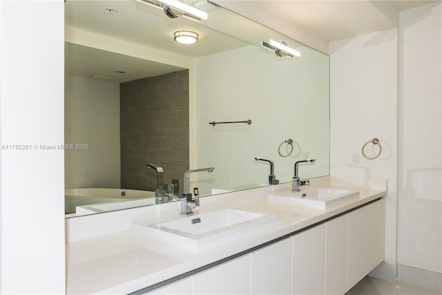 300 Sunny Isles Blvd Unit 4-1904, Sunny Isles Beach, FL 33160 - bathroom featuring double vanity and a bathtub