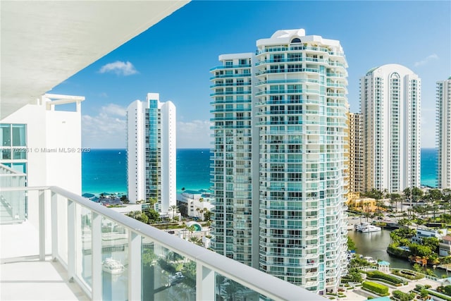 300 Sunny Isles Blvd Unit 4-1904, Sunny Isles Beach, FL 33160 - balcony featuring a water view and a view of city
