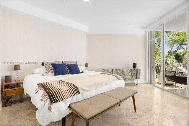 1 Century Ln Unit 309, Miami Beach, FL 33139 - bedroom featuring access to outside and floor to ceiling windows