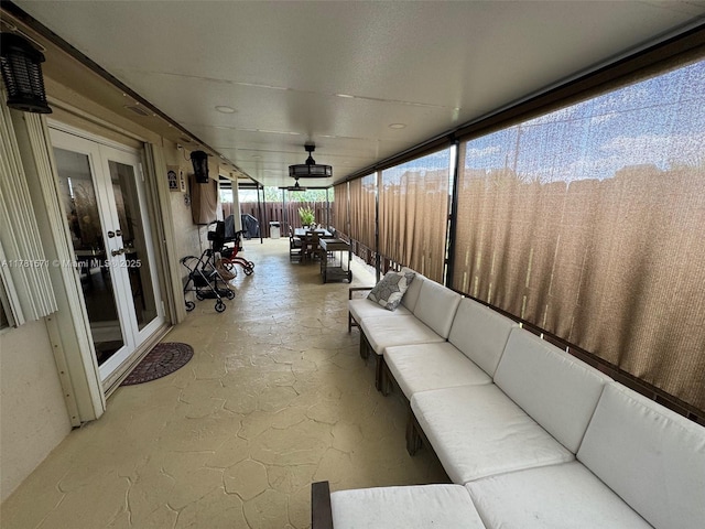 17012 NW 66th Ct, Hialeah, FL 33015 - sunroom with outdoor lounge area and french doors