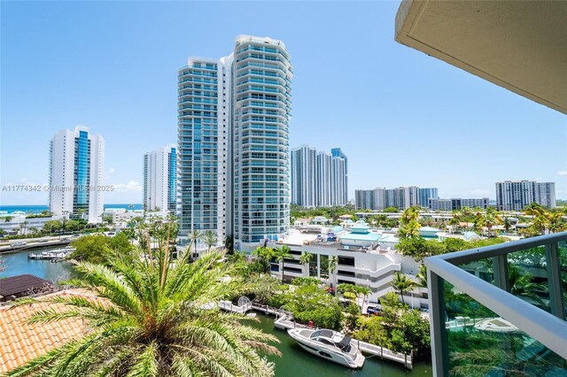 250 Sunny Isles Blvd Unit 3-805, Sunny Isles Beach, FL 33160 - balcony featuring a water view and a city view