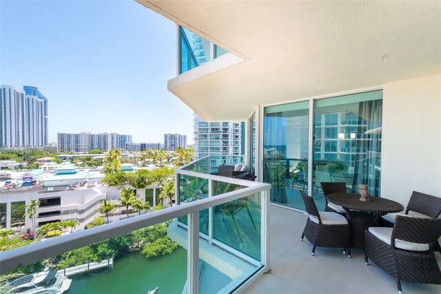 250 Sunny Isles Blvd Unit 3-805, Sunny Isles Beach, FL 33160 - balcony with a view of city and a water view