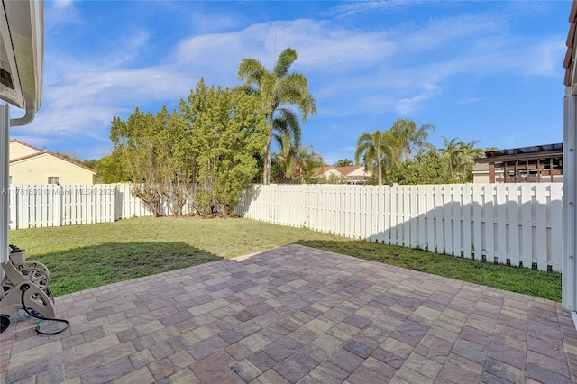 view of patio / terrace featuring a fenced backyard