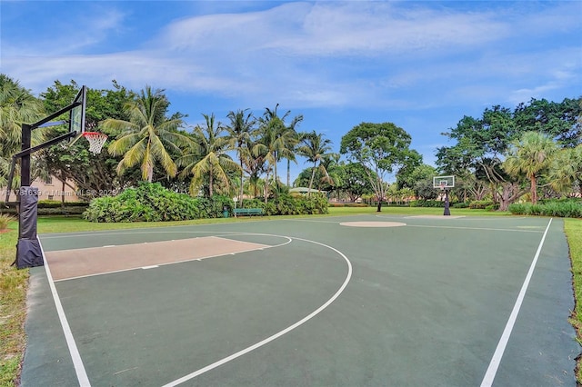 view of basketball court with community basketball court