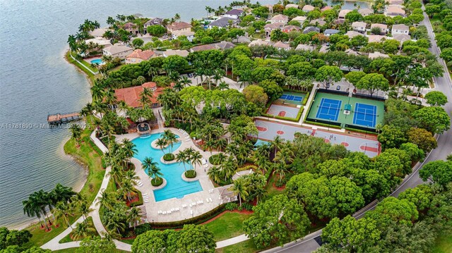 4981 SW 173rd Ave, Miramar, FL 33029 - aerial overview of property's location with a pool and a nearby body of water