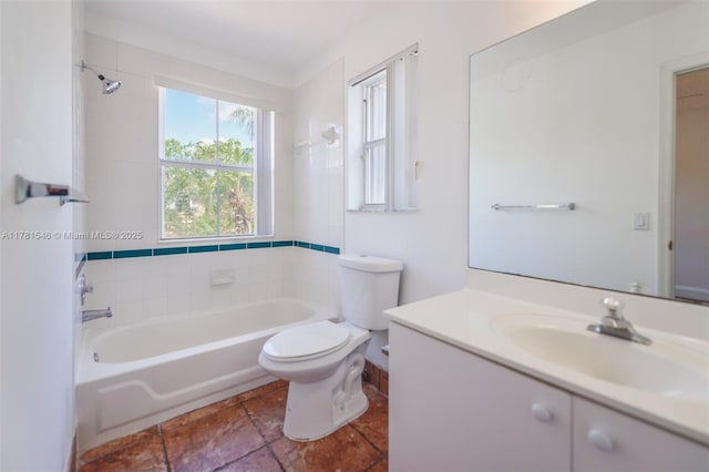 1551 Seagrape Way, Hollywood, FL 33019 - full bathroom featuring vanity, toilet, and bathing tub / shower combination