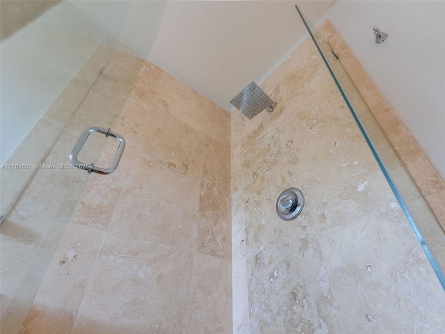 room details featuring tiled shower