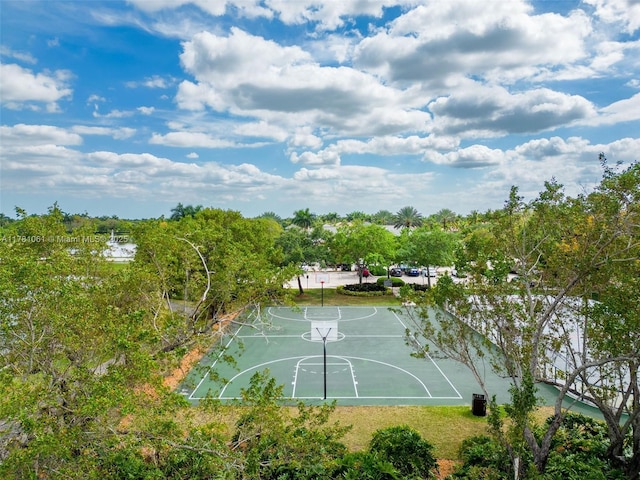 view of basketball court with community basketball court