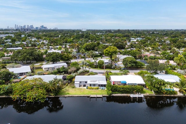 509 NE 29th St, Wilton Manors, FL 33334 - aerial perspective of suburban area with a nearby body of water