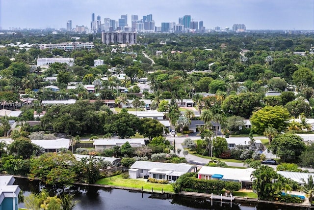 509 NE 29th St, Wilton Manors, FL 33334 - drone / aerial view of city skyline and a large body of water
