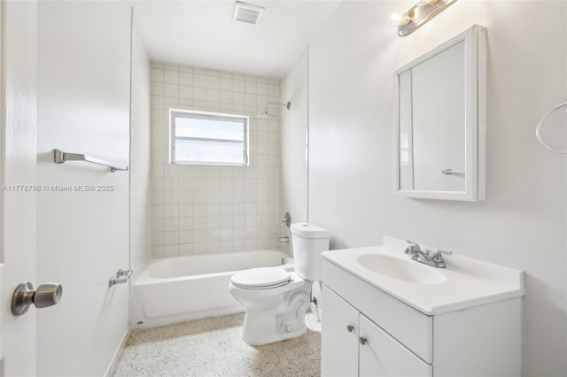 2650 SW 76th Ave, Miami, FL 33155 - bathroom featuring speckle patterned floor, vanity, and tub / shower combination
