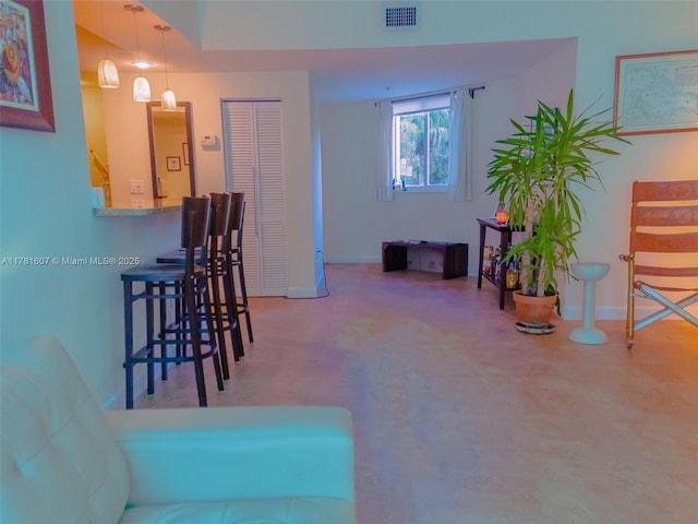 50 Ocean Lane Dr Unit 101, Key Biscayne, FL 33149 - living room featuring visible vents and baseboards