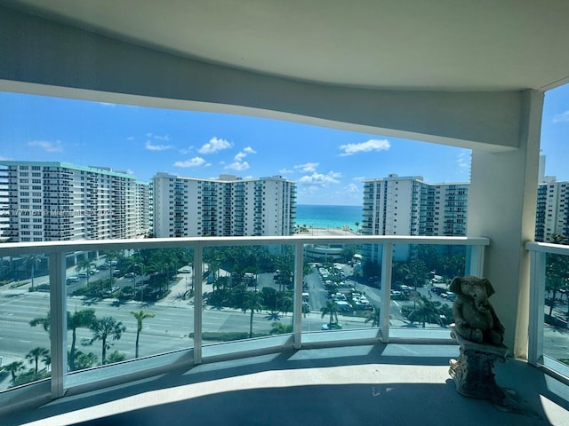 3800 S Ocean Dr Unit 1114, Hollywood, FL 33019 - balcony featuring a view of city and a water view