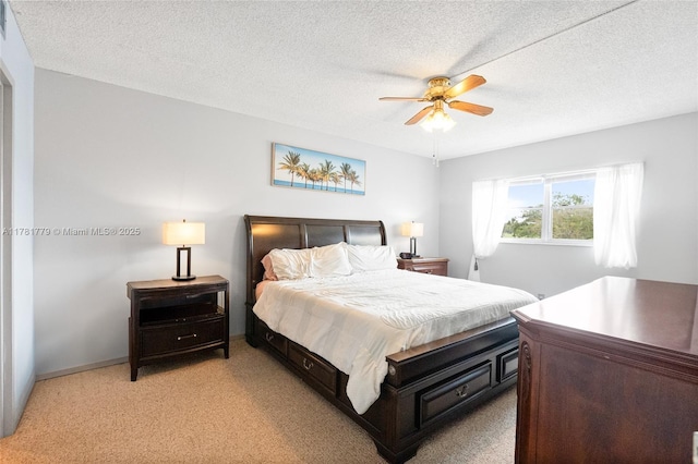 1020 Country Club Dr Unit 206, Margate, FL 33063 - bedroom featuring light carpet, a textured ceiling, and a ceiling fan