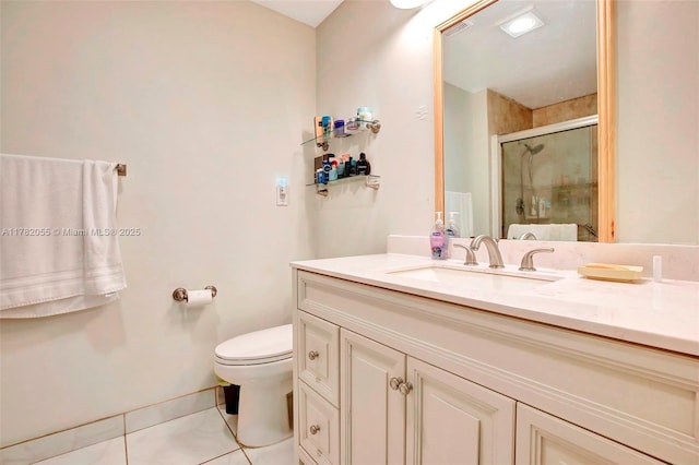 861 NW 79th Ter, Plantation, FL 33324 - bathroom with tile patterned flooring, toilet, a stall shower, and vanity