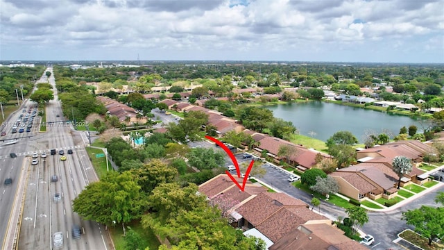 861 NW 79th Ter, Plantation, FL 33324 - aerial view featuring a water view and a residential view