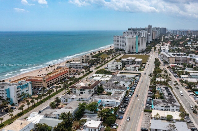 4228 N Ocean Dr Unit 17, Lauderdale By The Sea, FL 33308 - aerial view featuring a water view, a city view, and a beach view